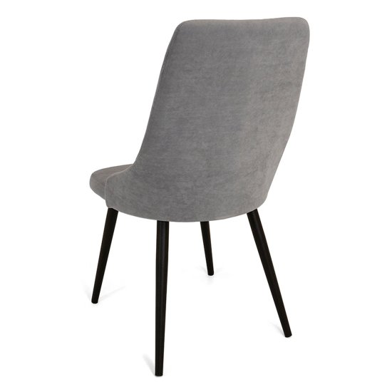 Стул на металлокаркасе мягкий из велюра современный (арт 22786) Фото 5