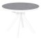 Стол раскладной круглый с керамическим покрытием белый (арт 33493)