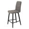 Стул полубарный на металлическом каркасе серый из велюра (арт 18842)
