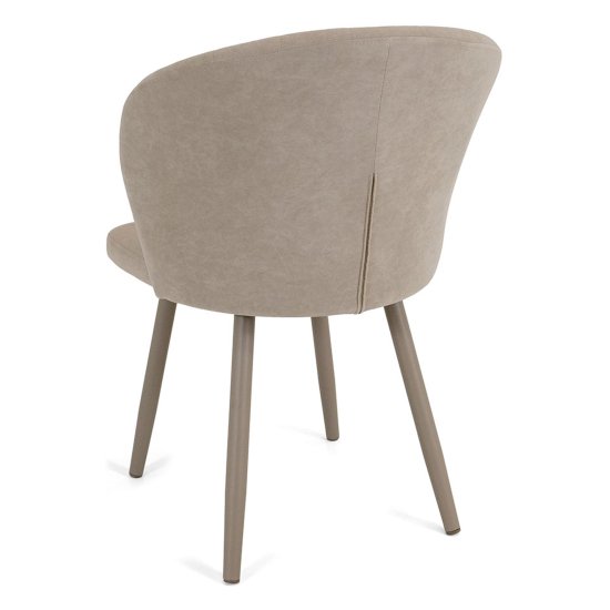 Стул слоновая кость из велюра (арт 22391) Фото 4