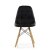 Стул для кухни мягкий черный с обивкой из экокожи eames (арт 5268)