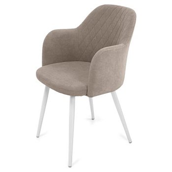 Стул мягкий бежевый велюровый (арт 27277) - Фото 2