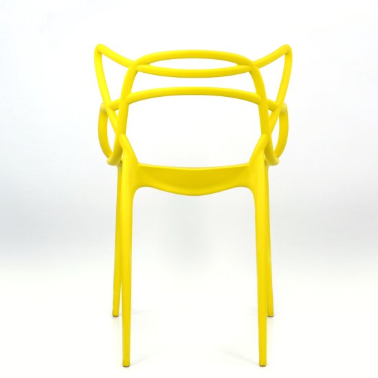 Стул обеденный желтый пластиковый современный (арт 5972) Фото 4