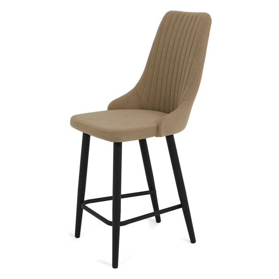 Полубарный стул на металлокаркасе мягкий из велюра (арт 23046) Фото 1