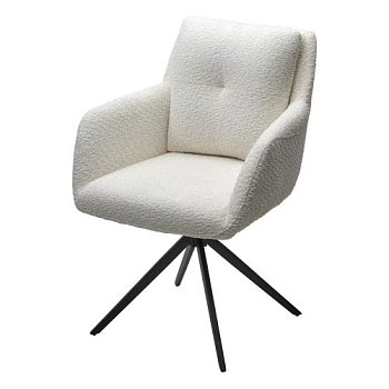 Полукресло с мягкой обивкой белое (арт 33802) - Фото 2