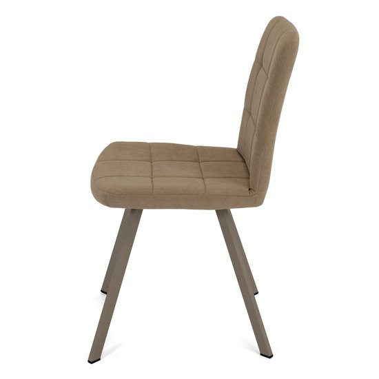 Стул мягкий бежевый из велюра (арт 18726) Фото 3