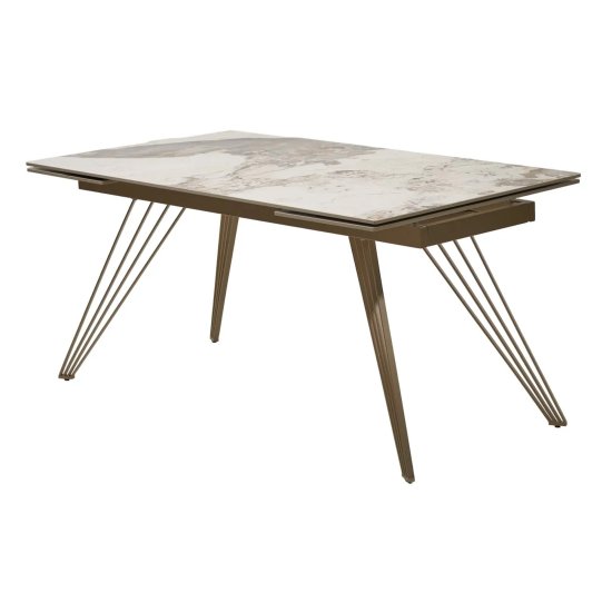 Стол дизайнерский раздвижной с керамическим покрытием (арт 32341) Фото 4
