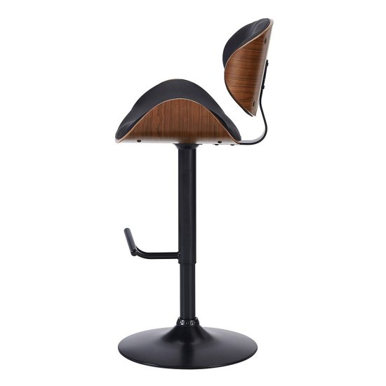 Стул барный мягкий черный из экокожи крутящийся (арт 31292) Фото 2