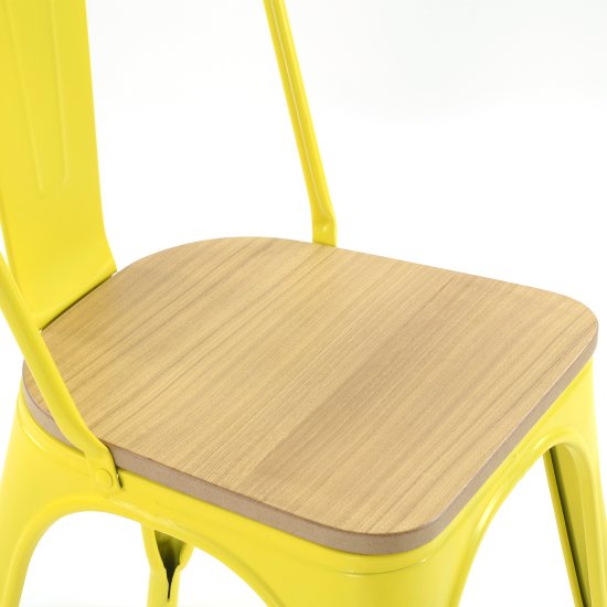 Стул дизайнерский желтый tolix (арт 6760) Фото 7