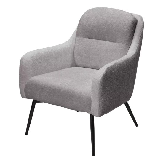 Полукресло металлическое с мягкой обивкой серое (арт 33946) Фото 1