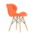 Стул деревянный с мягкой обивкой оранжевый eames (арт 6638)
