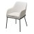 Стул металлический мягкий с подлокотниками слоновая кость (арт 33610)