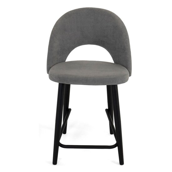 Полубарный стул на металлическом каркасе серый (арт 21852) Фото 2