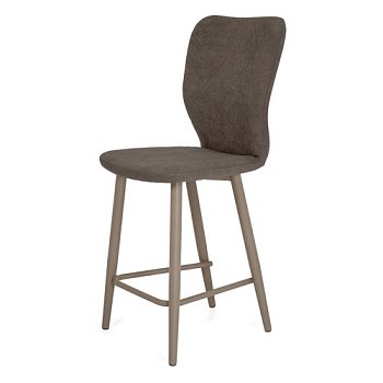 Полубарный стул мягкий из велюра (арт 23762) - Фото 2