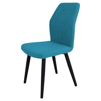 Стул на металлокаркасе мягкий голубой из велюра (арт 20067) - Фото 2