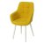 Стул кухонный с мягким сидением желтый из велюра (арт 24417)