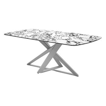 Стол со столешницей из керамики на одной ножке 220 см (арт 31781) - Фото 2