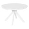 Стол обеденный круглый с керамической столешницей белый (арт 32682)