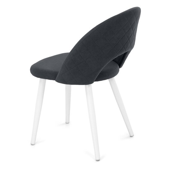 Стул мягкий серый с обивкой из велюра (арт 21647) Фото 3