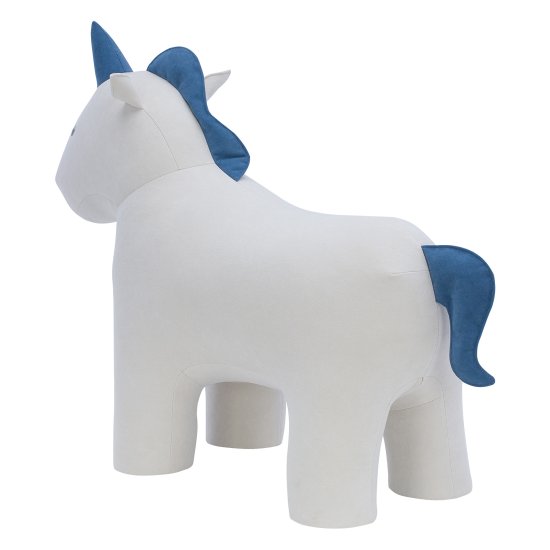 Пуфик с мягким сидением голубой (арт 13350) Фото 4