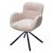 Полукресло с черными ножками мягкое бежевое (арт 33725)