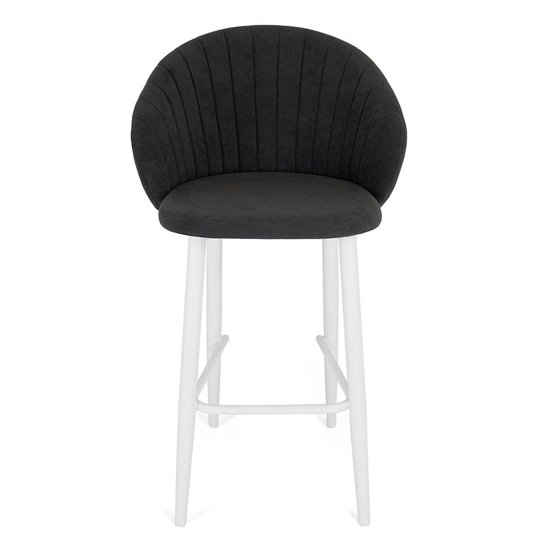 Стул барный на металлокаркасе коричневый велюровый (арт 25419) Фото 2