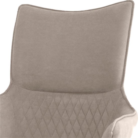 Стул дизайнерский на металлокаркасе с подлокотниками бежевый (арт 35578) Фото 7