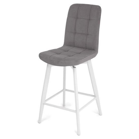 Стул полубарный мягкий из велюра (арт 35357) Фото 1