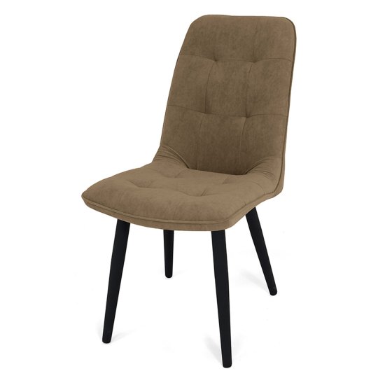 Стул серый из велюра современный (арт 20620) Фото 3