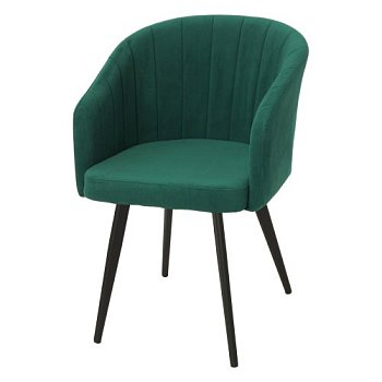 Стул кухонный на металлокаркасе зеленый из велюра (арт 33957) - Фото 2