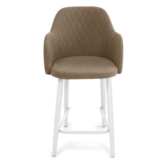 Полубарный стул мягкий из велюра (арт 27112) Фото 5