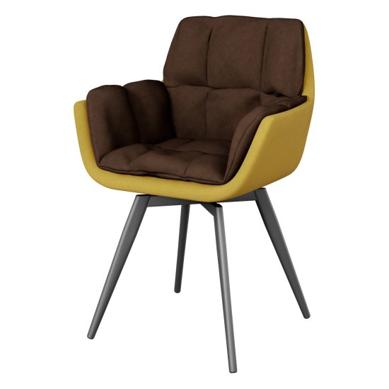 Стул с черными ножками из велюра современный (арт 33540) Фото 2