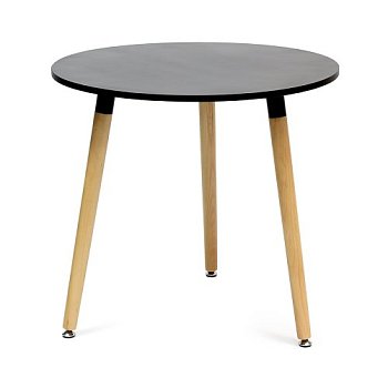 Стол дизайнерский черный D-80 см eames (арт 7108) - Фото 2