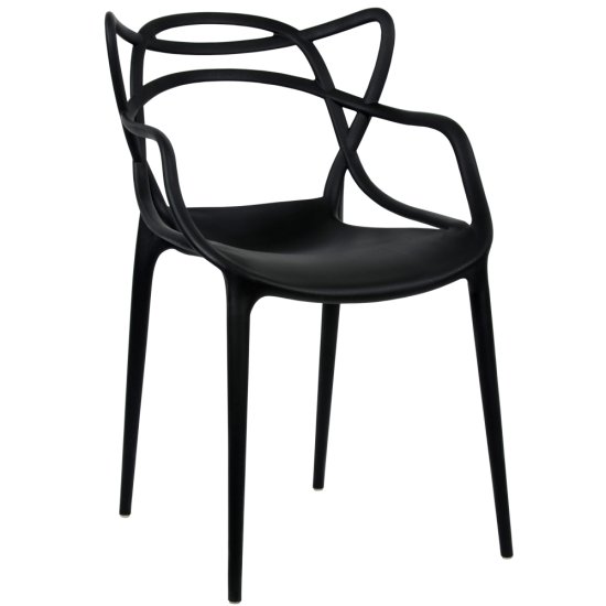 Стул ножки черные черный из пластика (арт 2360) Фото 1