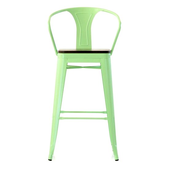 Барный высокий стул интерьерный зеленый tolix (арт 29455) Фото 2