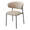 Стул с мягким сидением бежевый велюровый (арт 33625)
