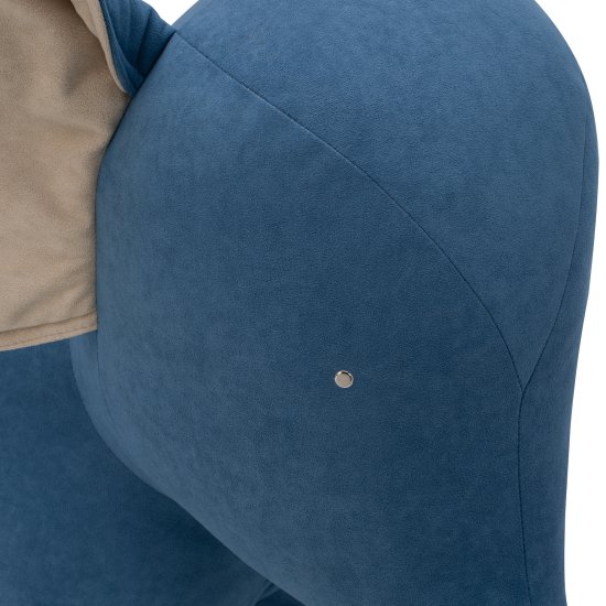 Пуф мягкий синий из велюра (арт 13338) Фото 4