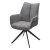 Стул-кресло на металлокаркасе мягкий с подлокотниками серый (арт 33928)