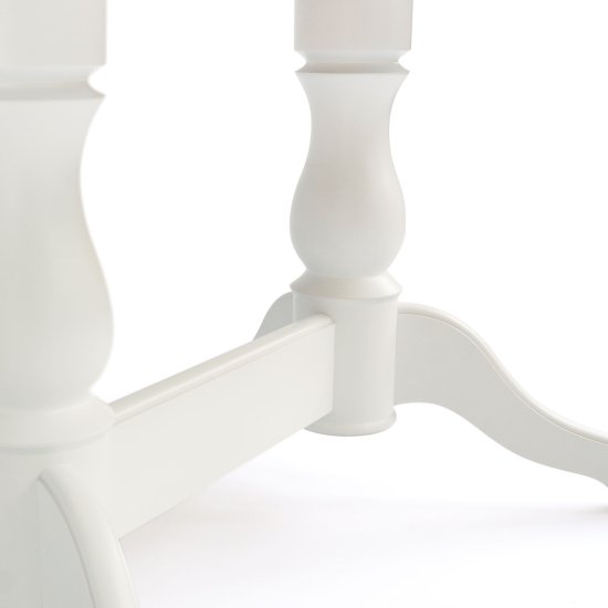 Стол обеденный раздвижной овальный белый классический (арт 7009) Фото 3