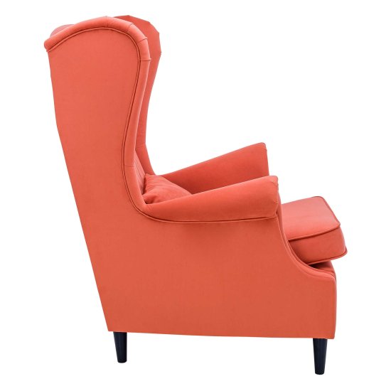 Полукресло мягкое оранжевое классика (арт 25228) Фото 2
