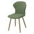 Стул на каркасе из металла мягкий зеленый из велюра (арт 19366)