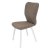 Стул на металлокаркасе с мягким сидением бежевый из велюра (арт 23543)