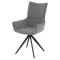 Стул дизайнерский на металлокаркасе с подлокотниками серый (арт 35575)