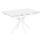 Стол обеденный раздвижной керамический белый (арт 33518)