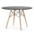 Обеденный стол дизайнерский круглый черный D-110 см eames (арт 7116)