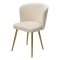 Стул для кухни мягкий бежевый из велюра (арт 33638)