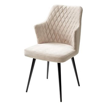 Стул слоновая кость с обивкой из велюра (арт 23859) - Фото 2