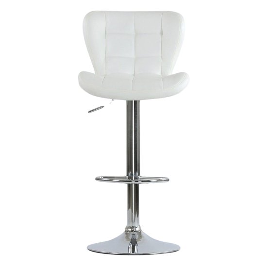 Полубарный стул белый из экокожи (арт 6849) Фото 2