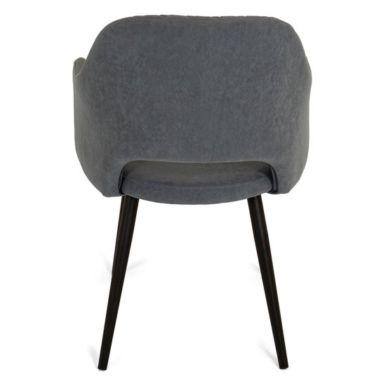 Полукресло мягкое с подлокотниками серое велюровое (арт 27743) Фото 5