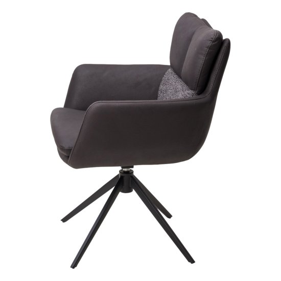 Стул на металлическом каркасе мягкий с подлокотниками (арт 34128) Фото 2